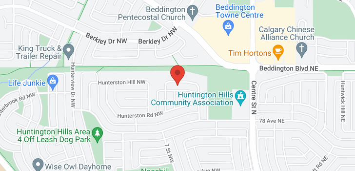 map of 731 Hunterston Crescent NW